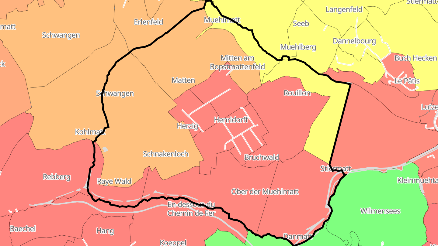 Carte des prix de l'immobilier Henridorff