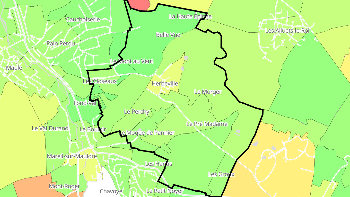 Carte des prix de l'immobilier Herbeville
