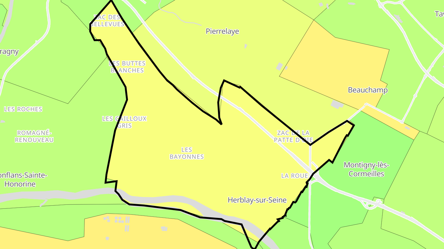 Carte des prix de l'immobilier Herblay-sur-Seine