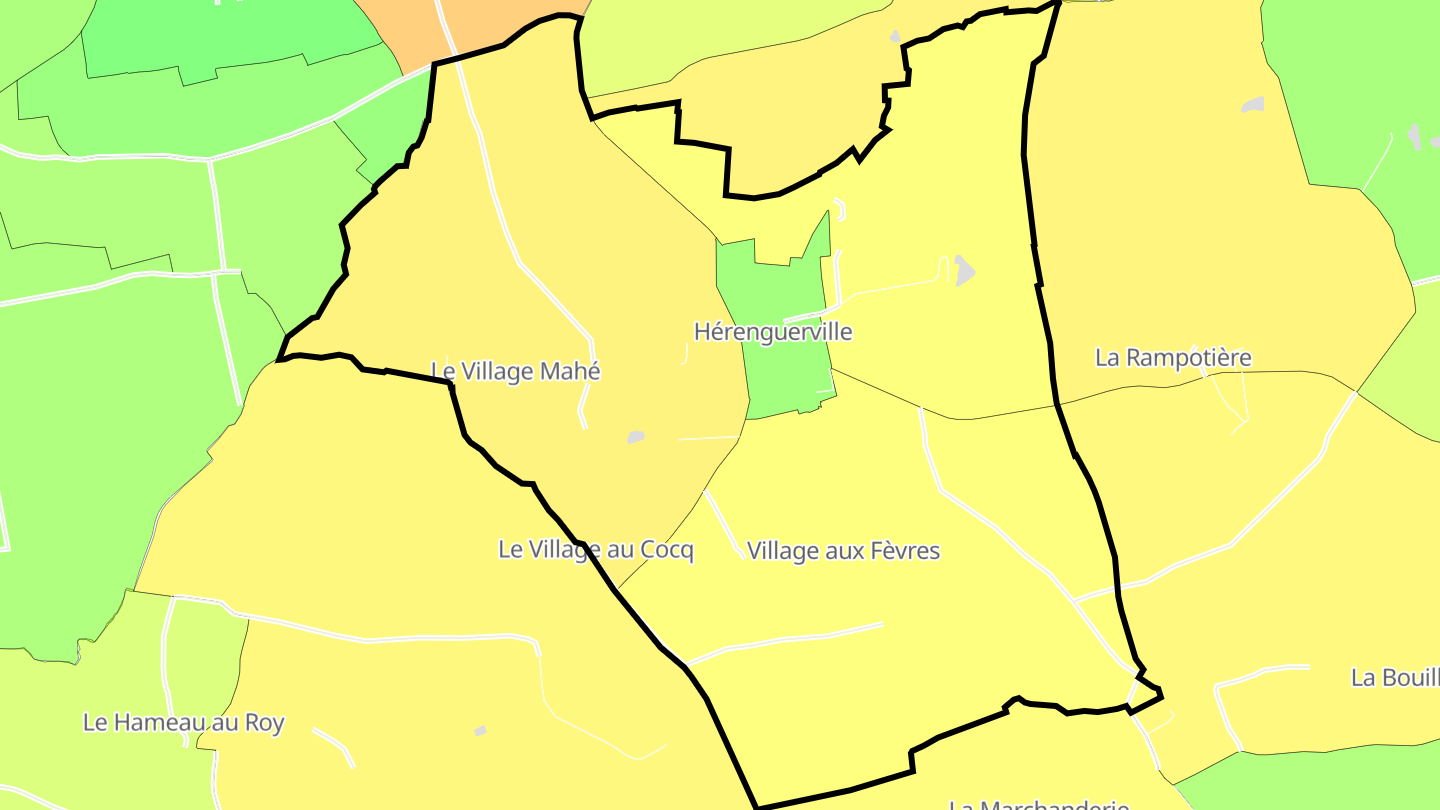 Carte des prix de l'immobilier Hérenguerville