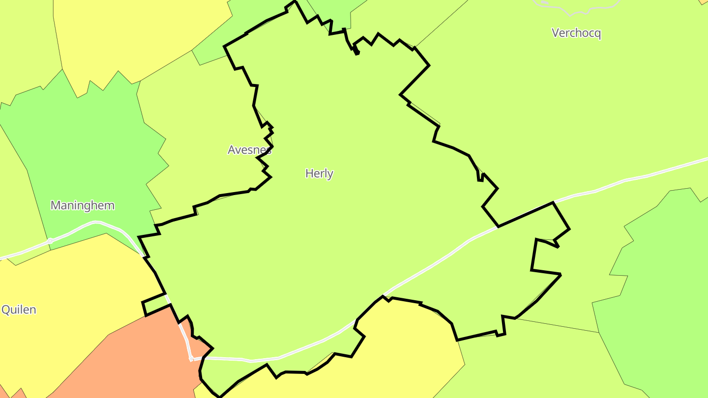 Carte des prix de l'immobilier Herly
