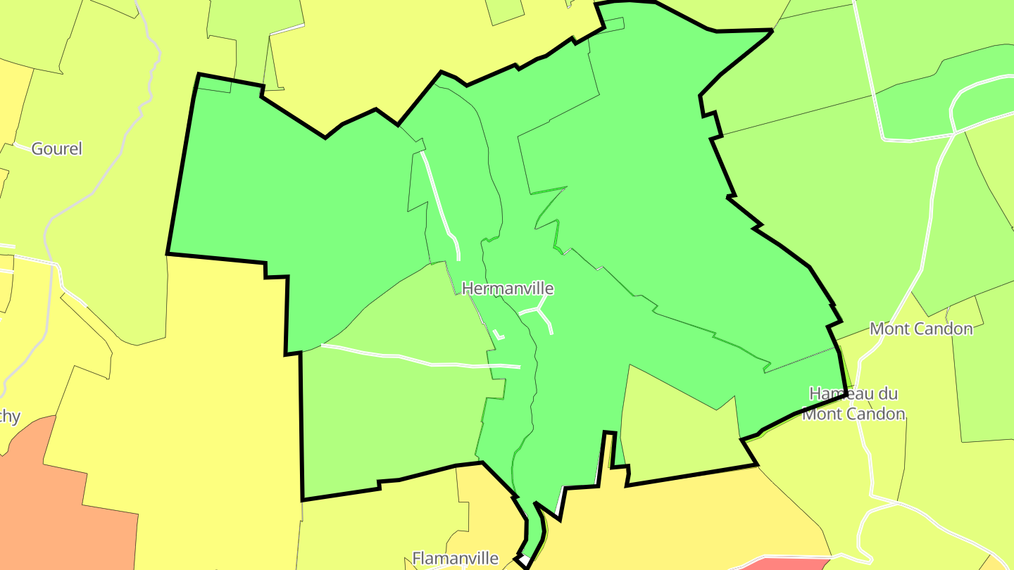 Carte des prix de l'immobilier Hermanville