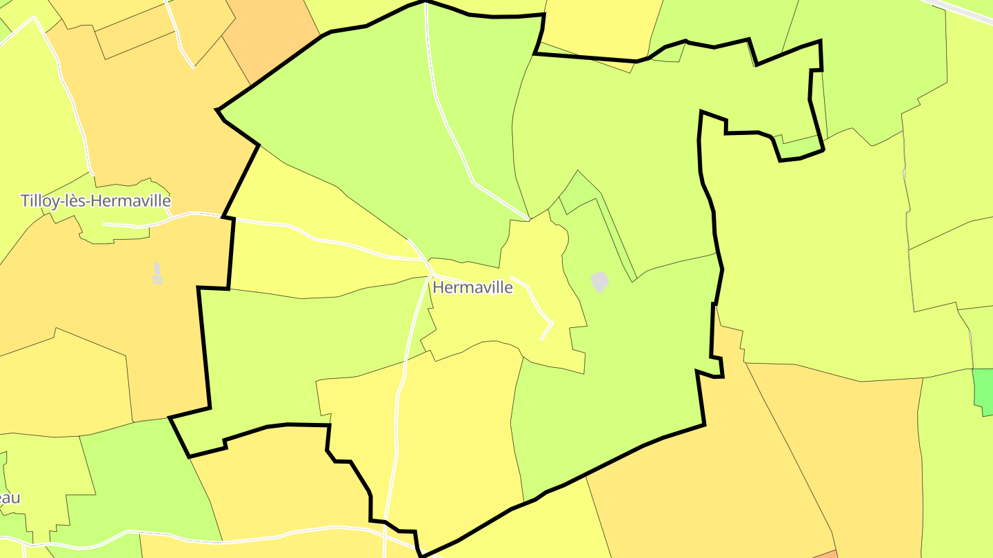 Carte des prix de l'immobilier Hermaville