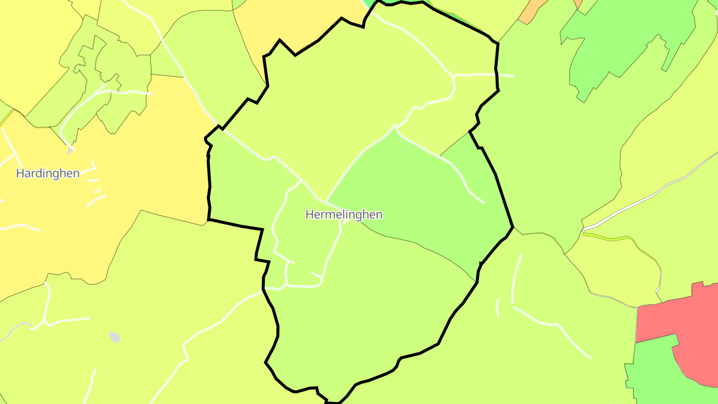Carte des prix de l'immobilier Hermelinghen
