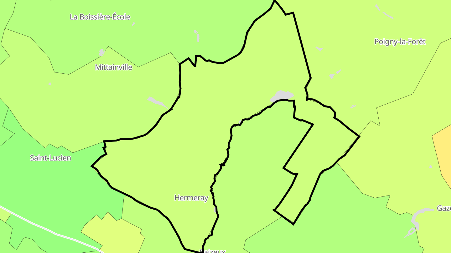 Carte des prix de l'immobilier Hermeray