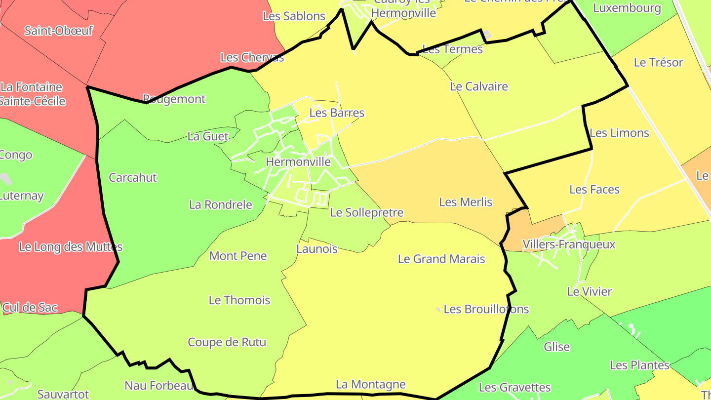 Carte des prix de l'immobilier Hermonville
