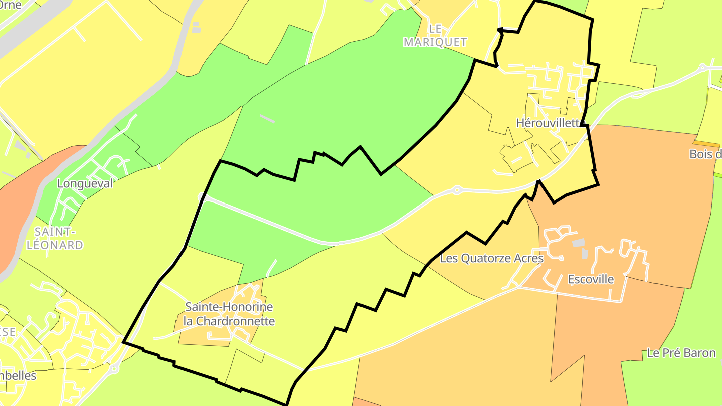 Carte des prix de l'immobilier Hérouvillette