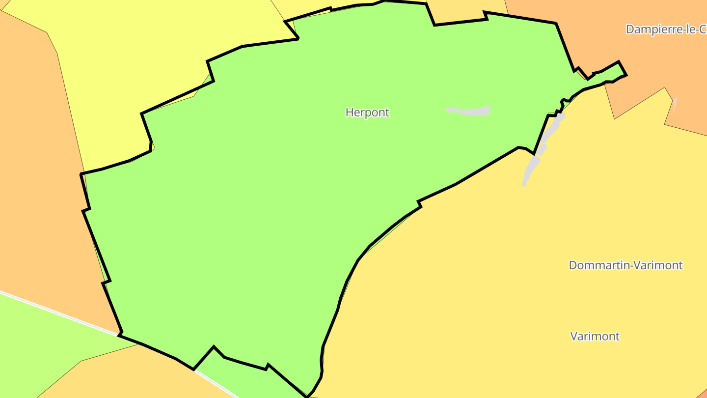 Carte des prix de l'immobilier Herpont