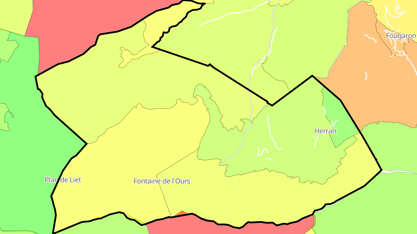 Carte des prix de l'immobilier Herran