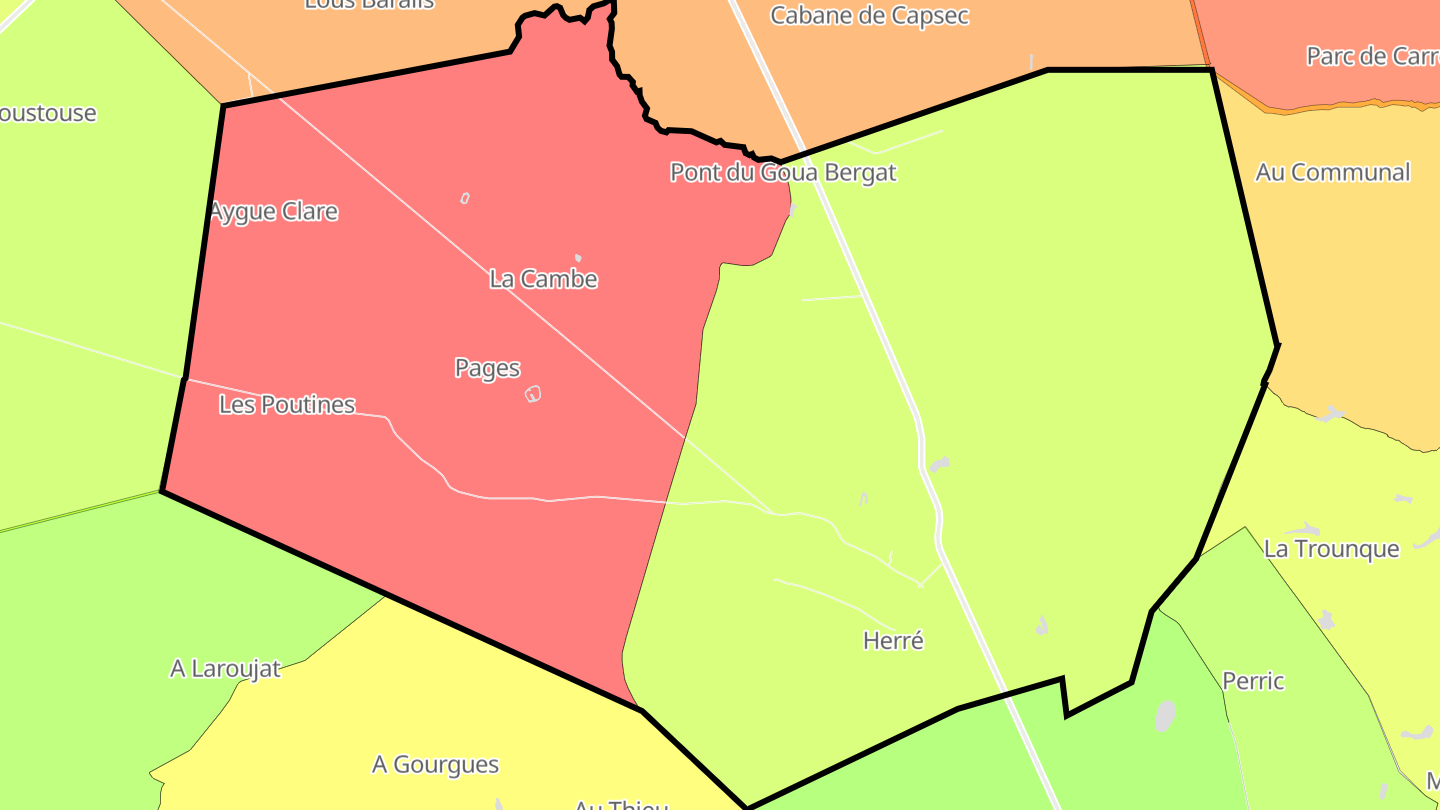 Carte des prix de l'immobilier Herré
