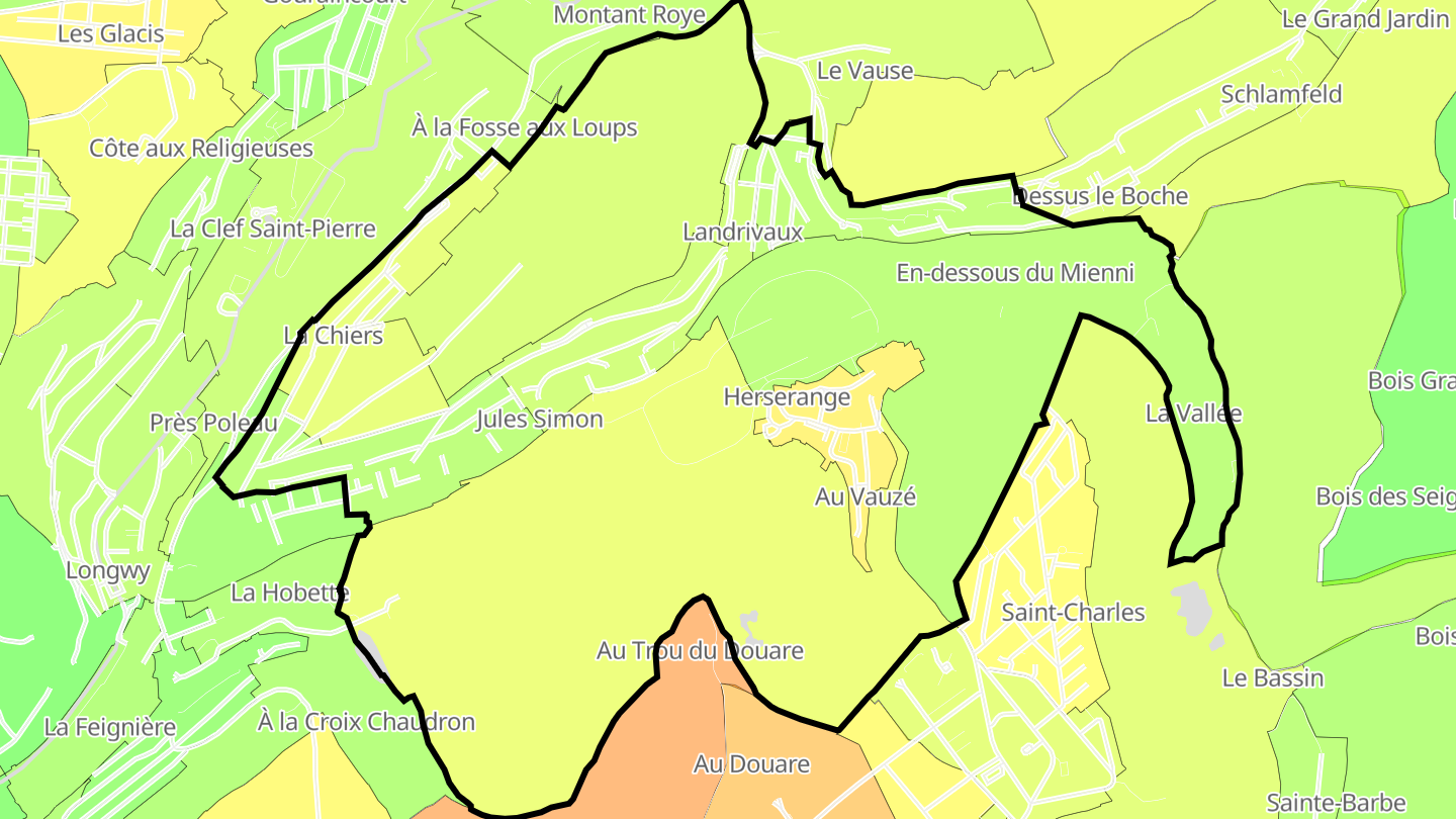 Carte des prix de l'immobilier Herserange
