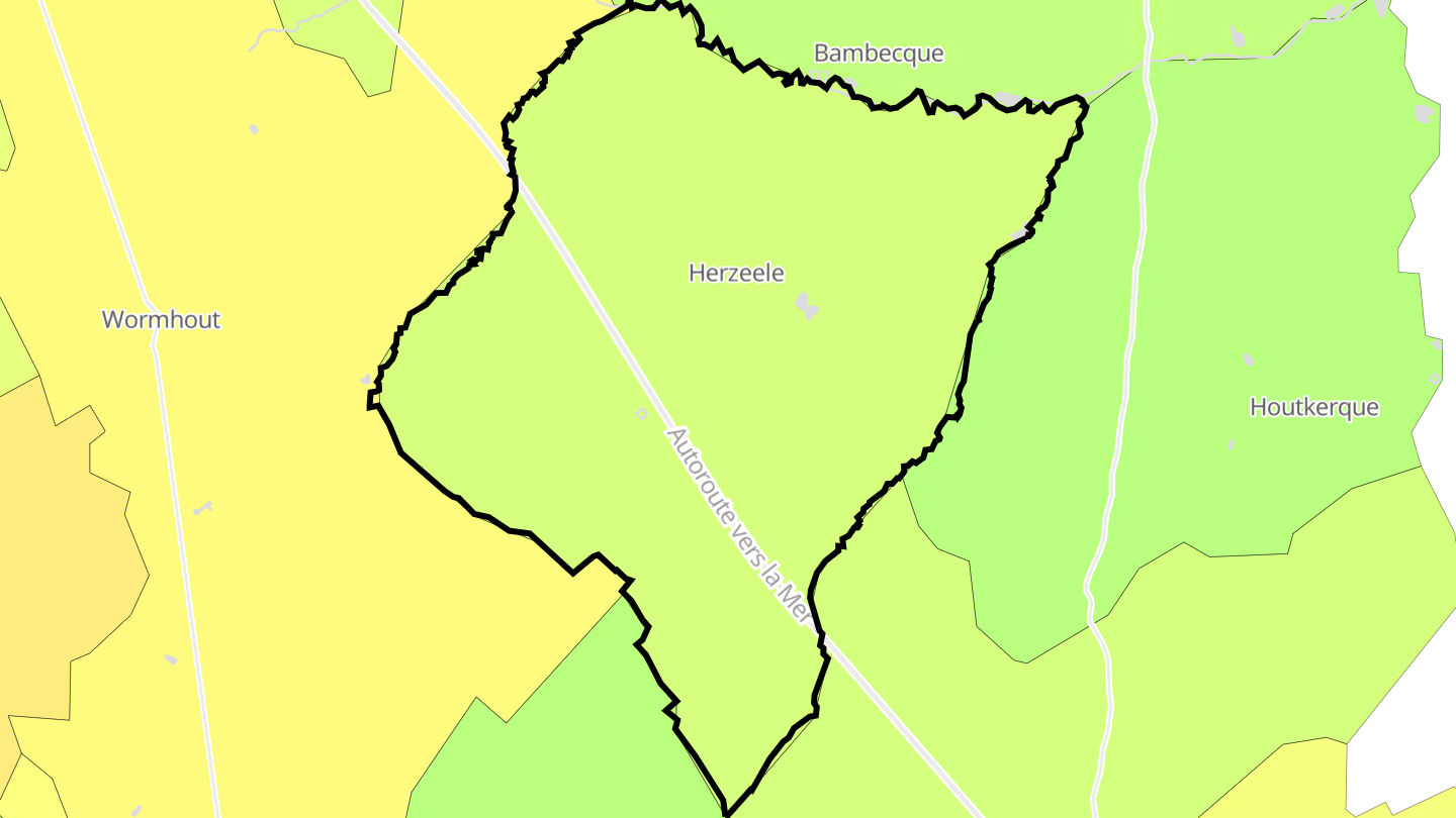 Carte des prix de l'immobilier Herzeele