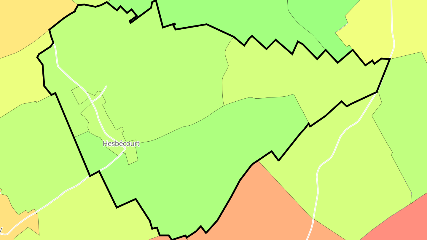 Carte des prix de l'immobilier Hesbécourt