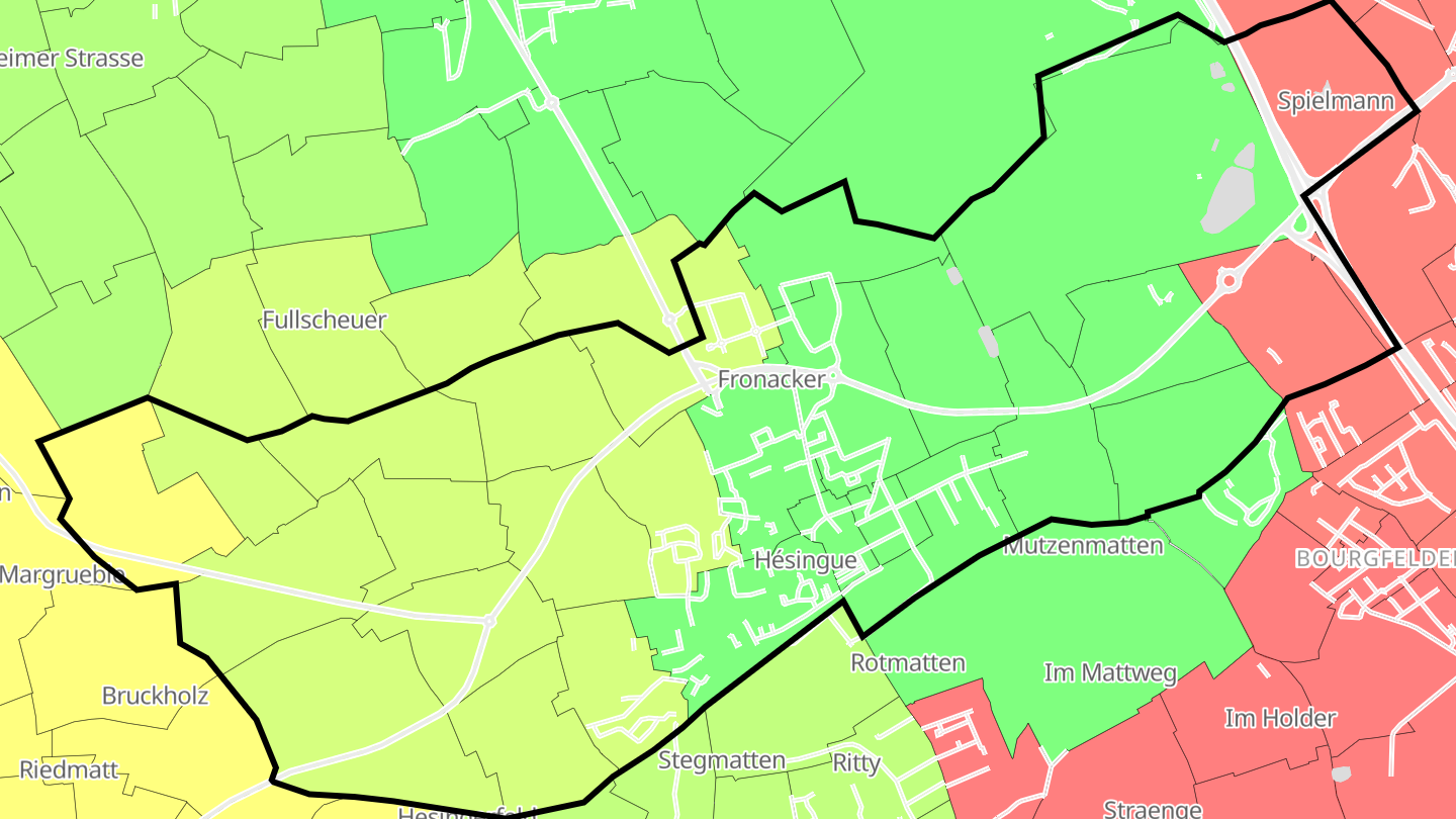 Carte des prix de l'immobilier Hésingue