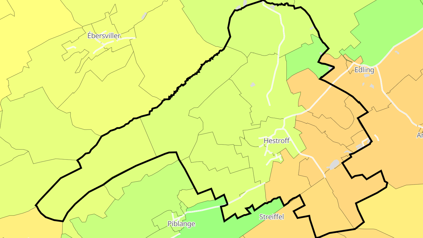 Carte des prix de l'immobilier Hestroff