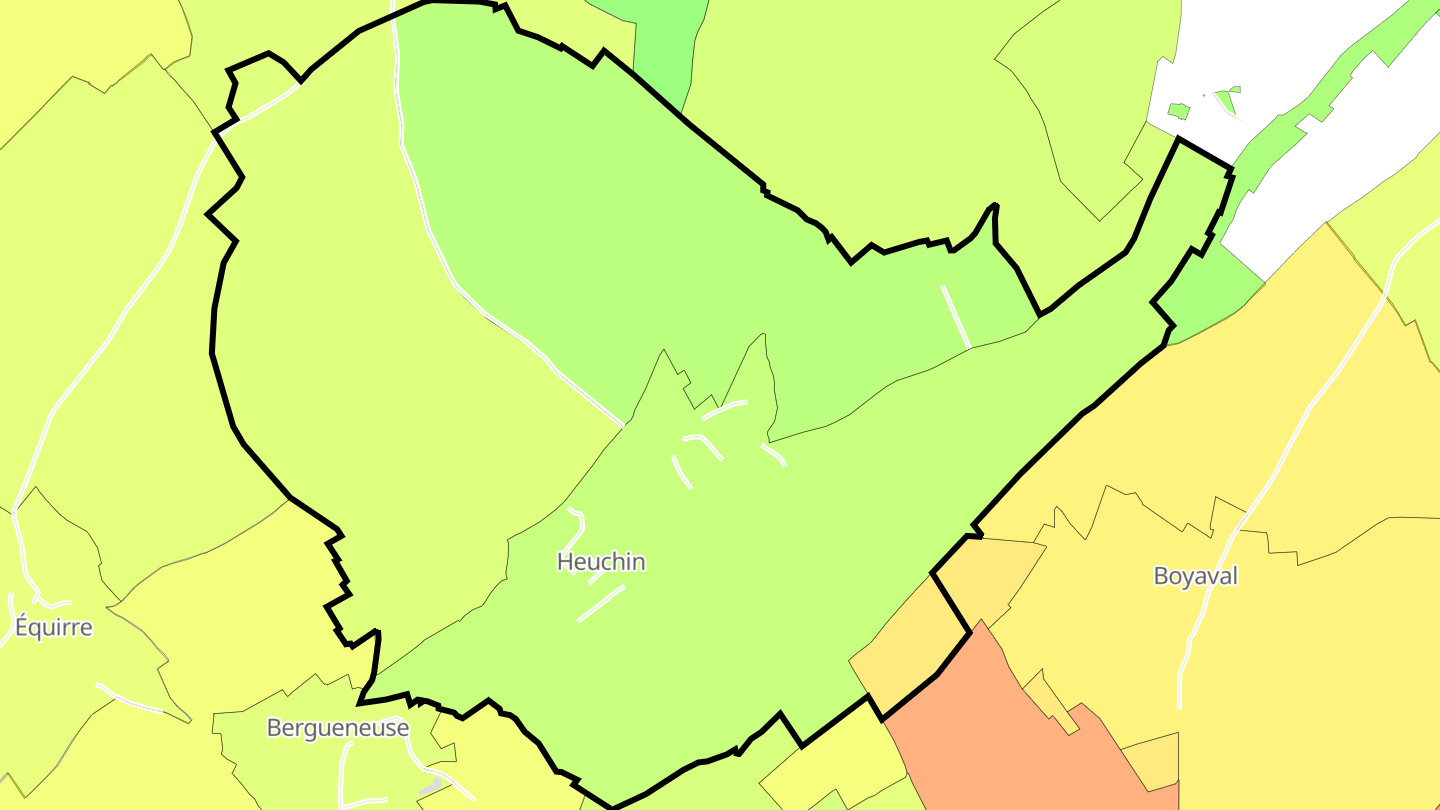 Carte des prix de l'immobilier Heuchin
