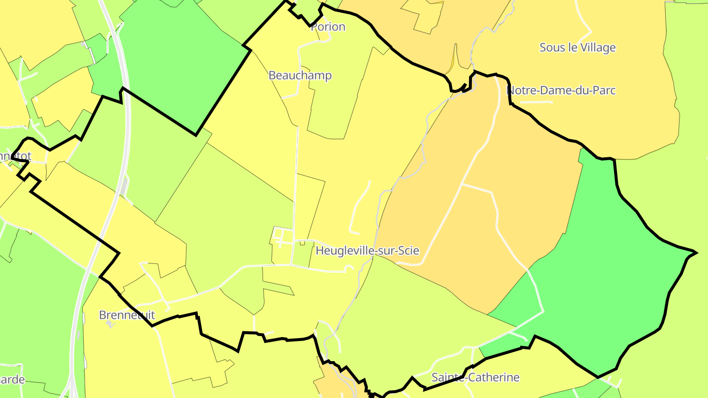 Carte des prix de l'immobilier Heugleville-sur-Scie