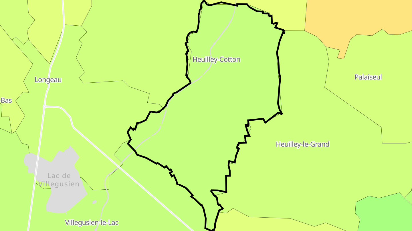 Carte des prix de l'immobilier Heuilley-Cotton