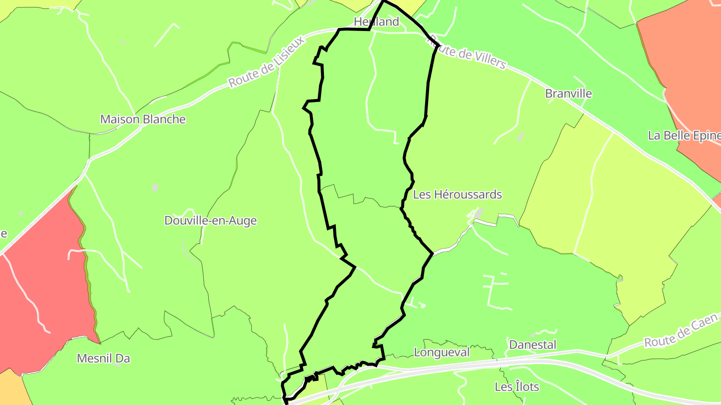 Carte des prix de l'immobilier Heuland