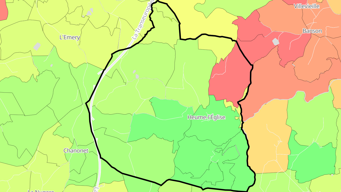 Carte des prix de l'immobilier Heume-l'Église