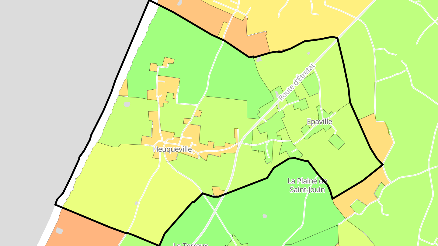 Carte des prix de l'immobilier Heuqueville