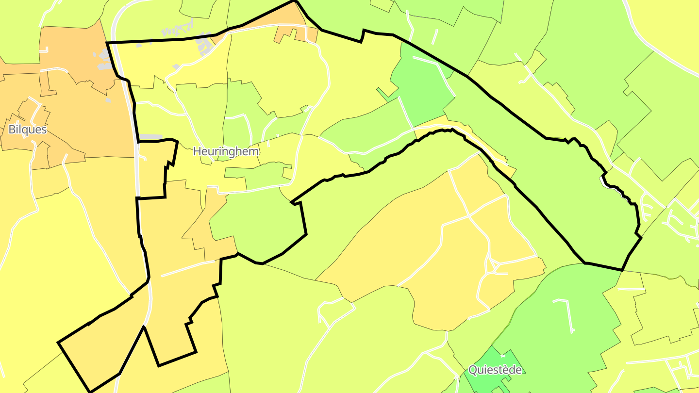 Carte des prix de l'immobilier Heuringhem