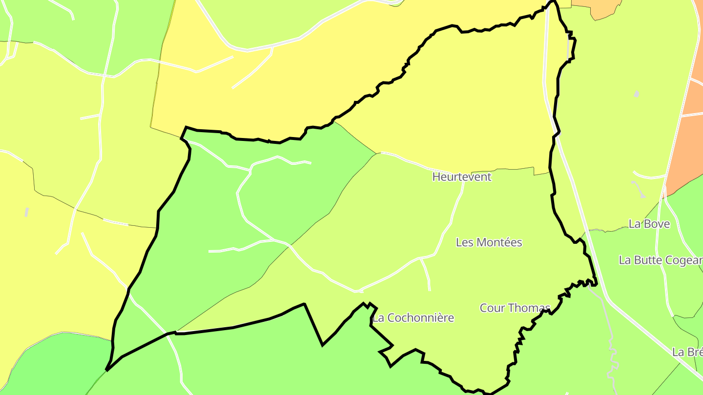 Carte des prix de l'immobilier Heurtevent