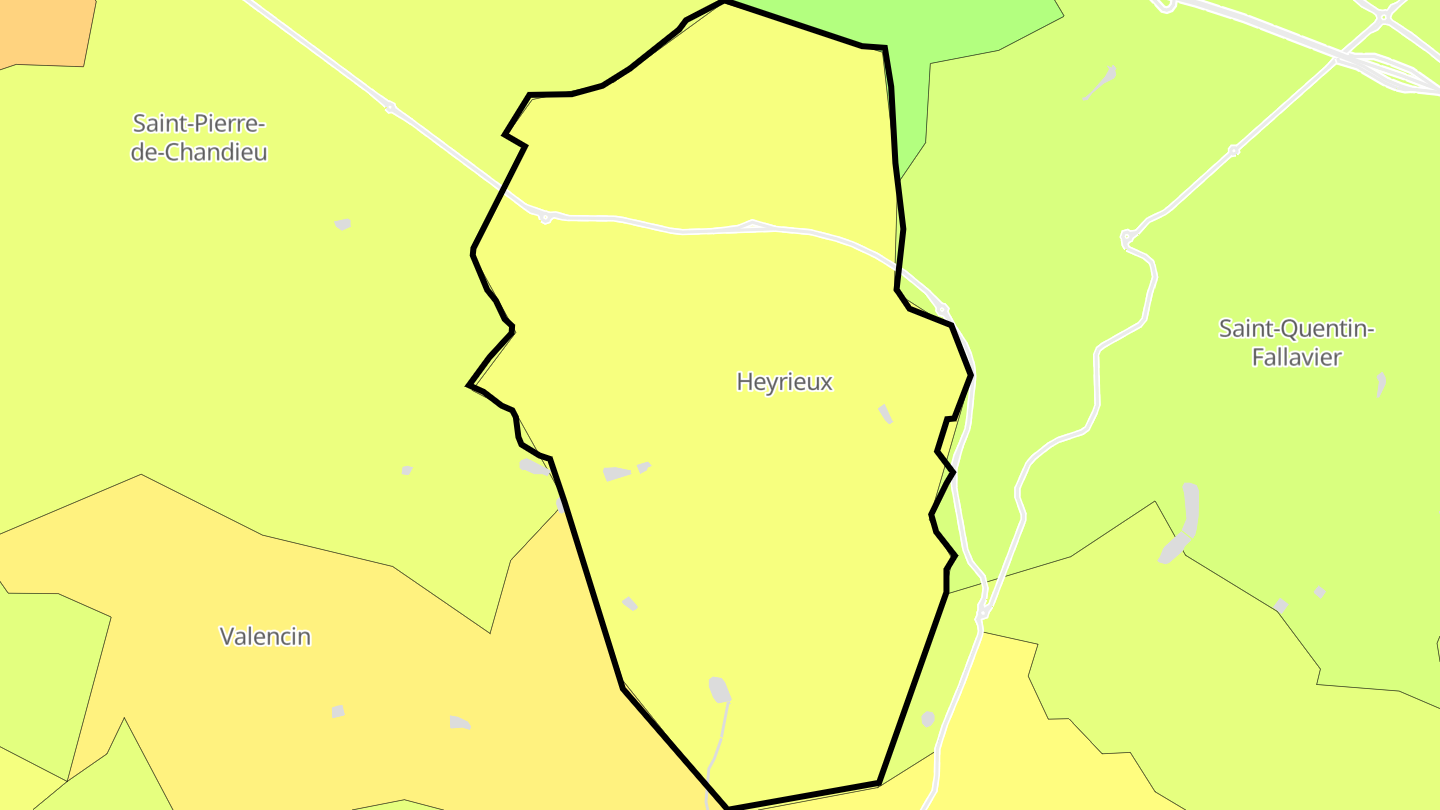 Carte des prix de l'immobilier Heyrieux