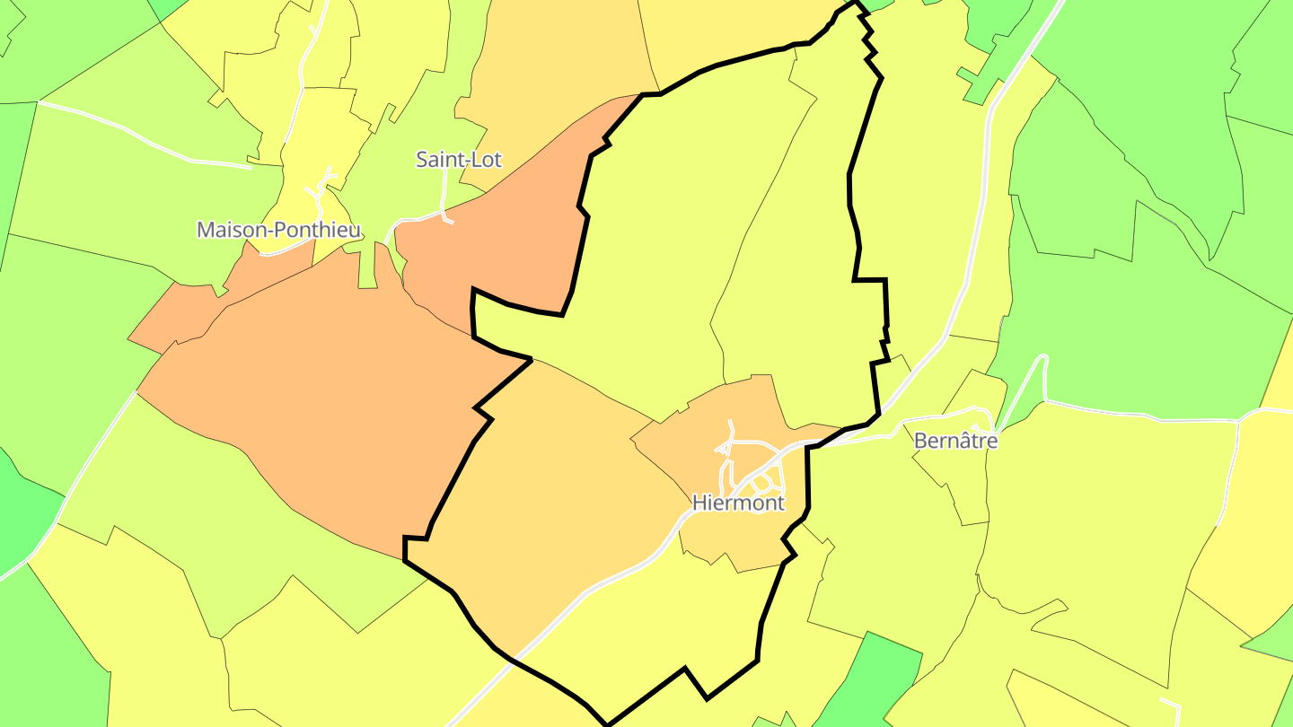 Carte des prix de l'immobilier Hiermont