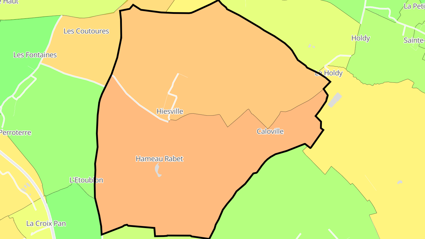 Carte des prix de l'immobilier Hiesville