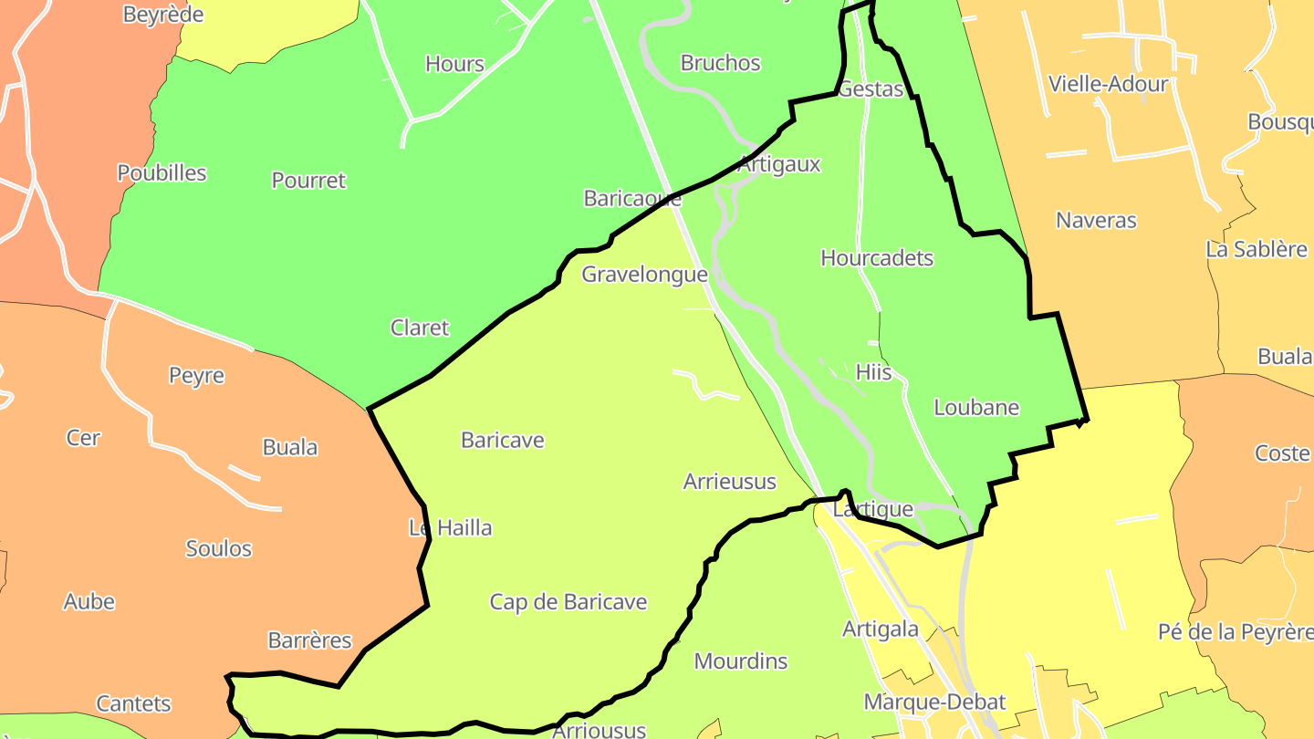 Carte des prix de l'immobilier Hiis