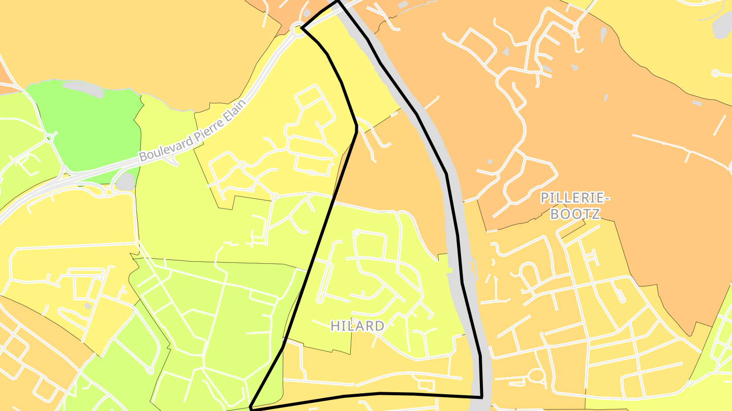 Carte des prix de l'immobilier Hilard