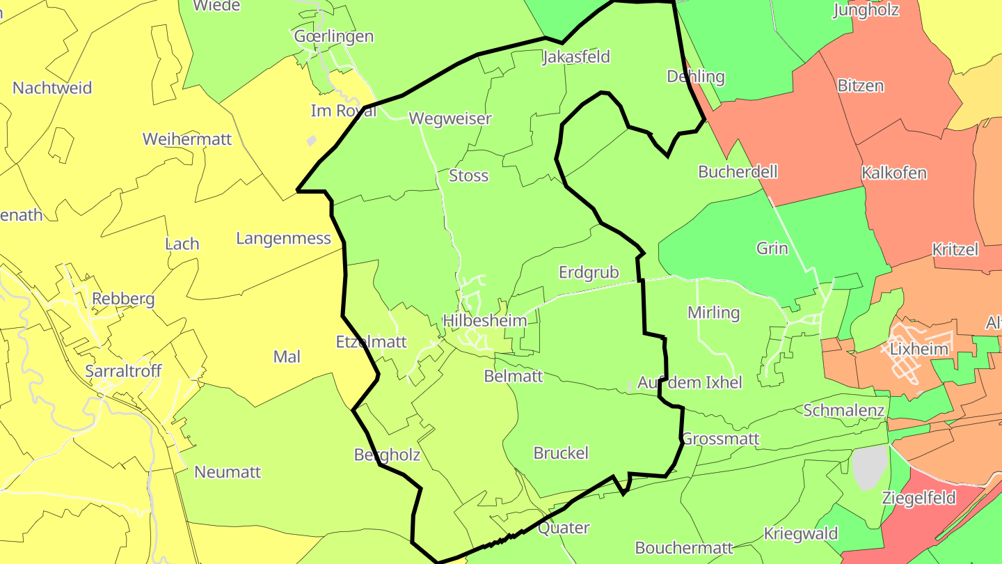 Carte des prix de l'immobilier Hilbesheim