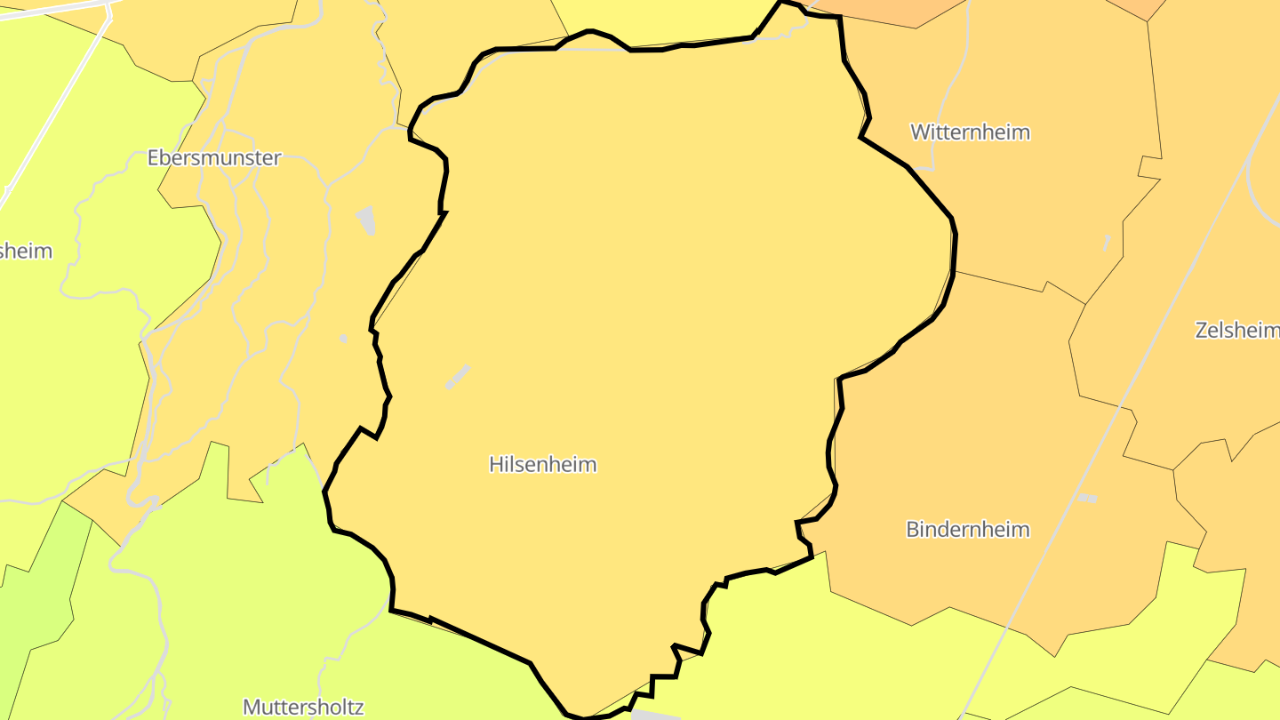 Carte des prix de l'immobilier Hilsenheim