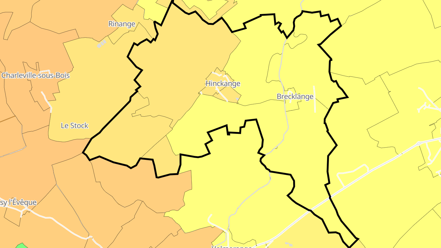 Carte des prix de l'immobilier Hinckange