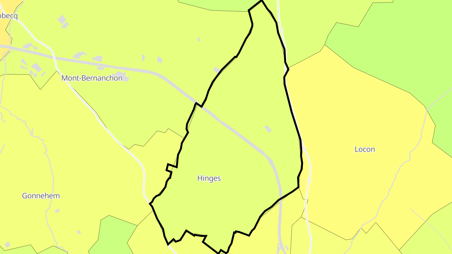 Carte des prix de l'immobilier Hinges