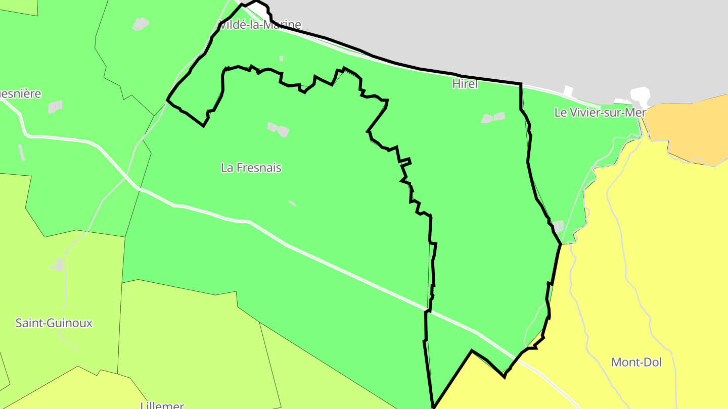 Carte des prix de l'immobilier Hirel