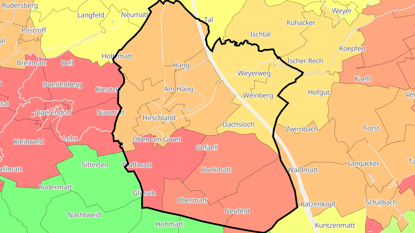 Carte des prix de l'immobilier Hirschland