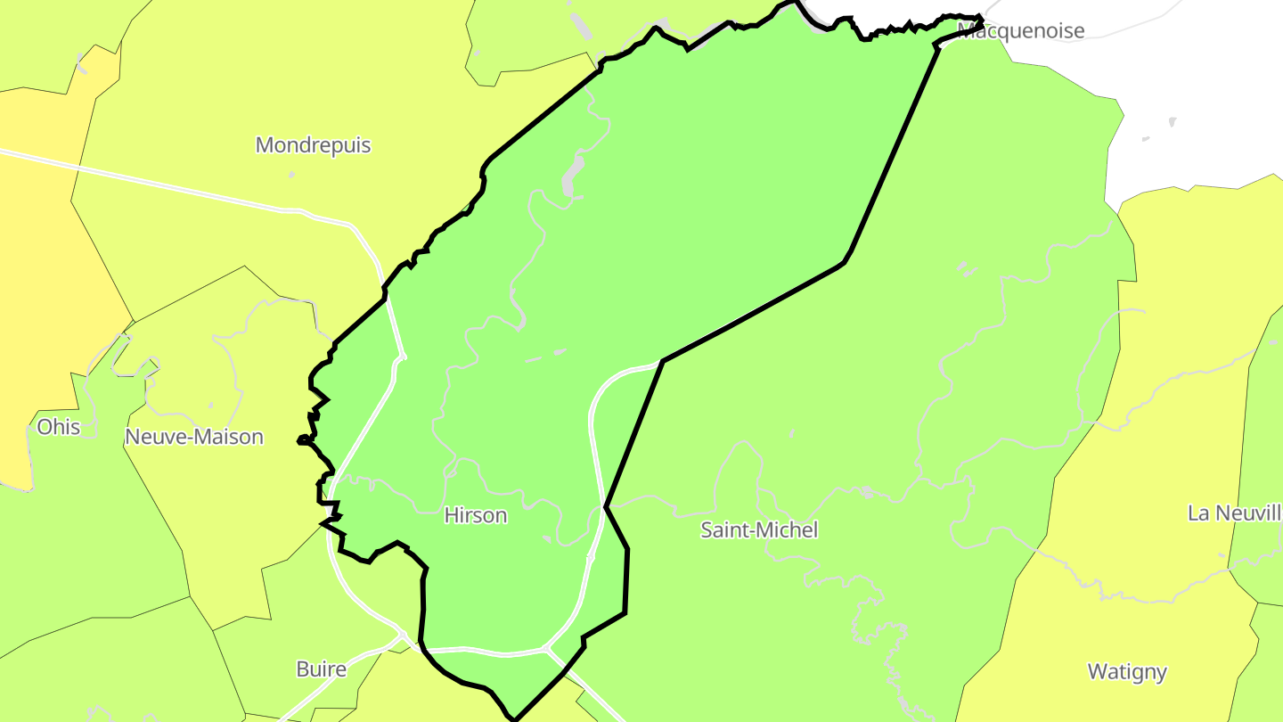 Carte des prix de l'immobilier Hirson