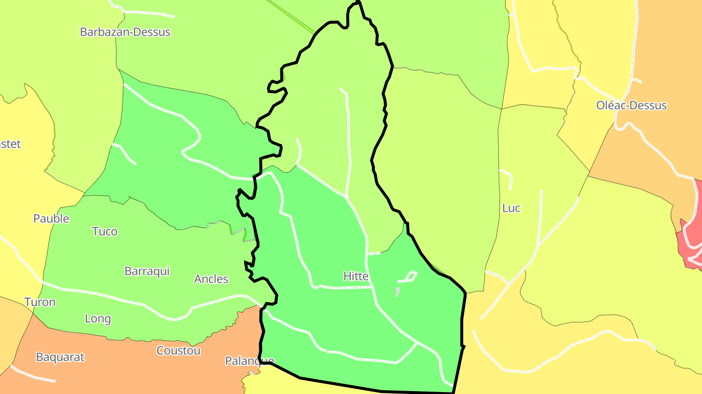 Carte des prix de l'immobilier Hitte