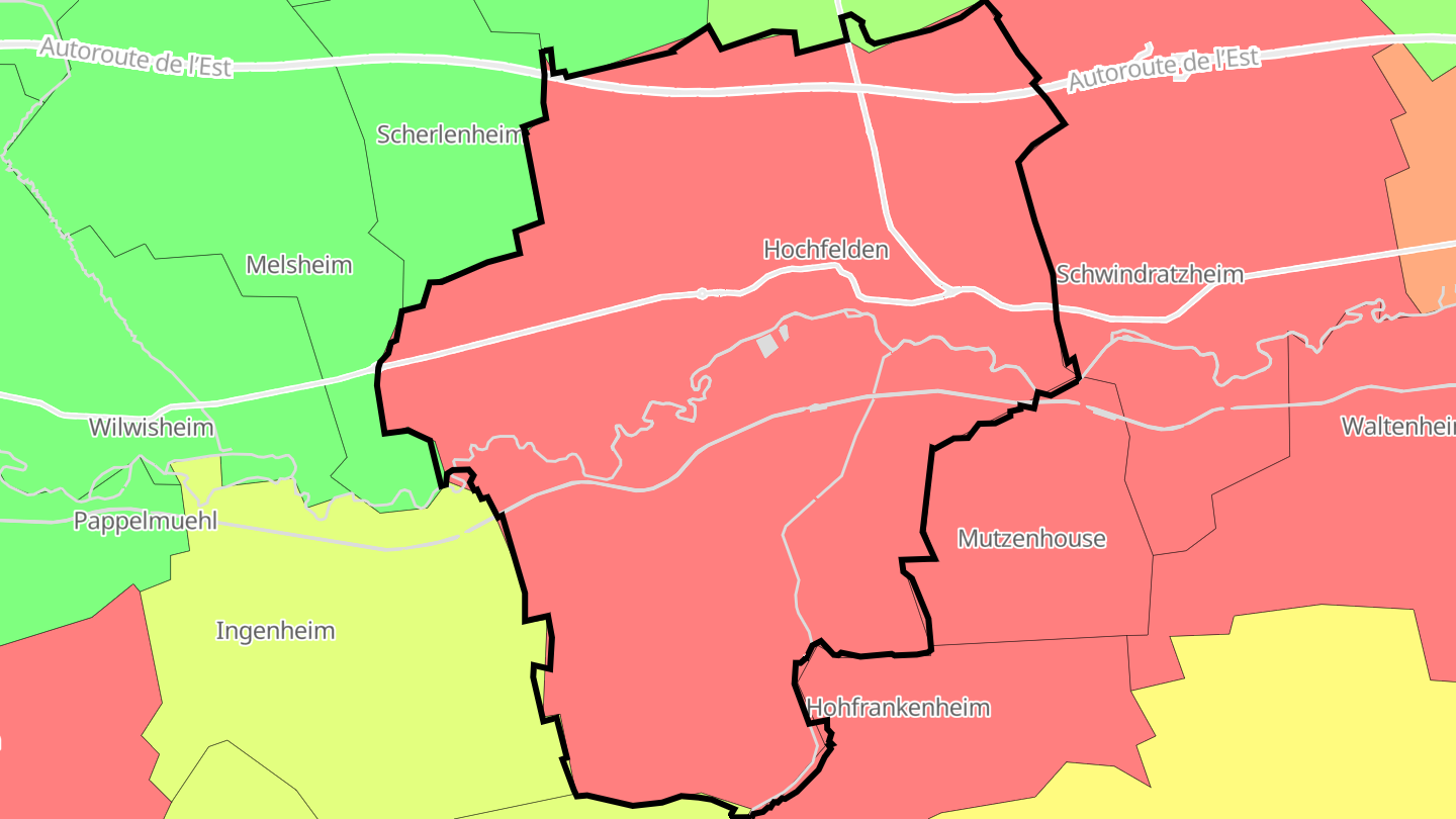 Carte des prix de l'immobilier Hochfelden