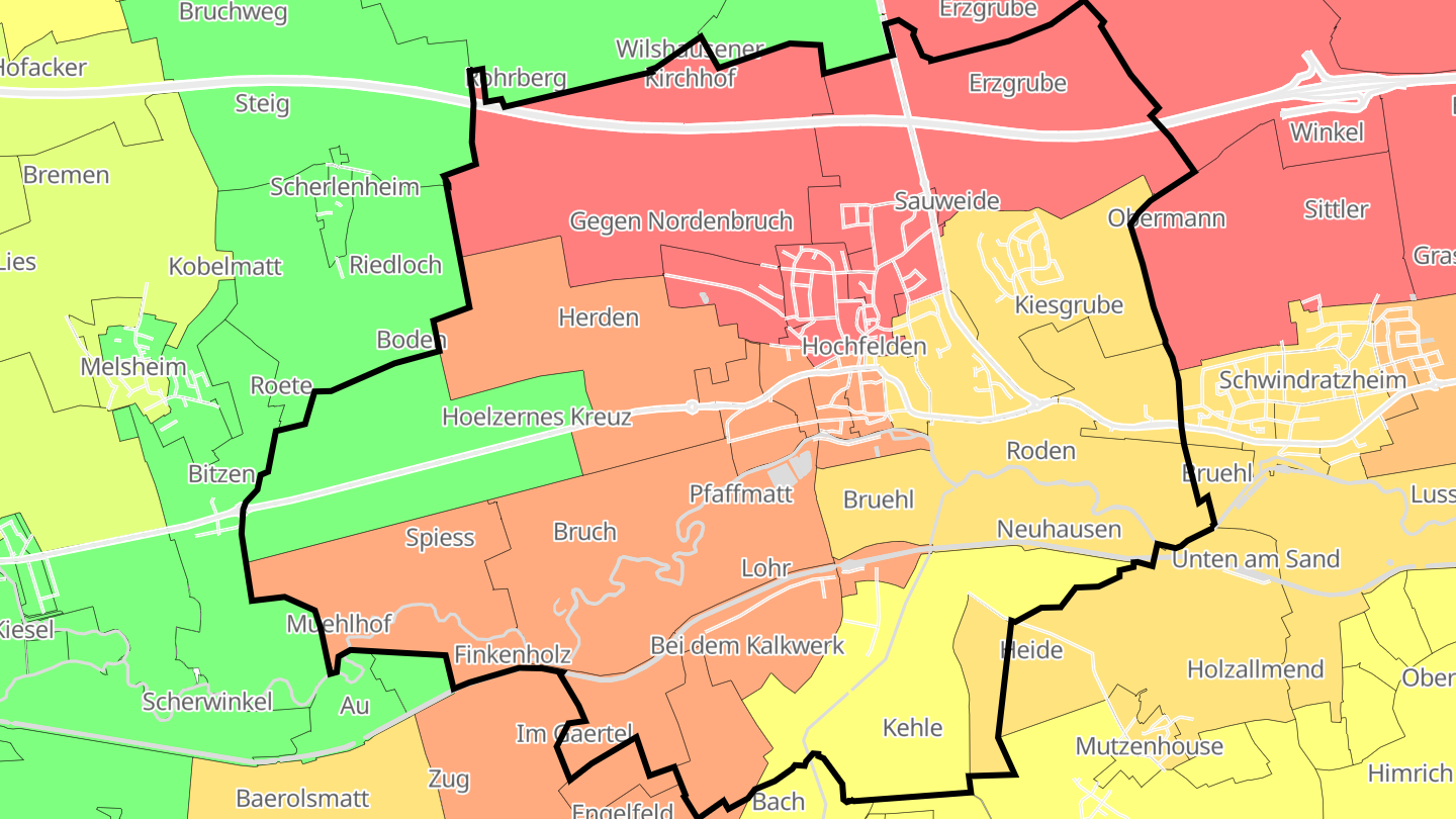 Carte des prix de l'immobilier Hochfelden