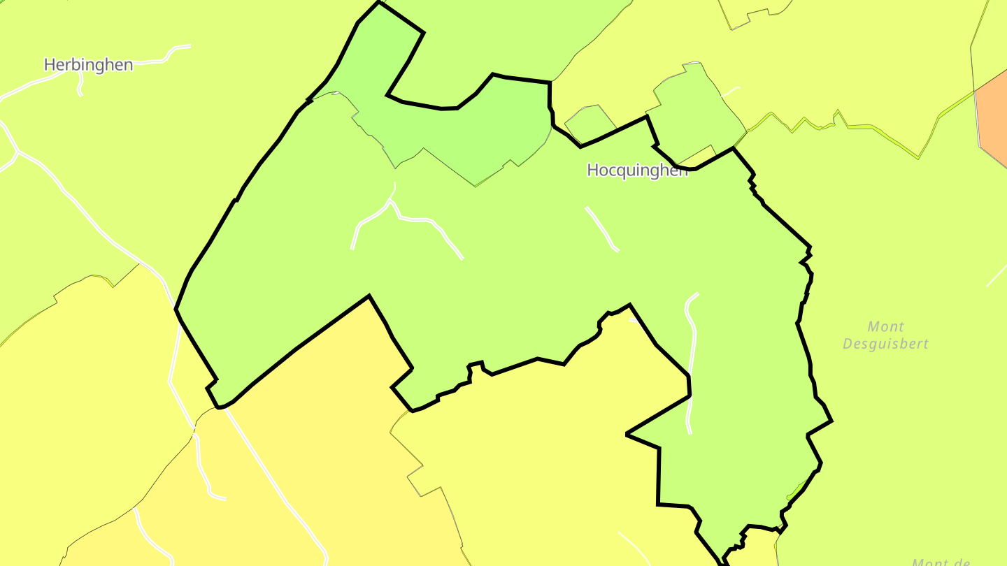 Carte des prix de l'immobilier Hocquinghen