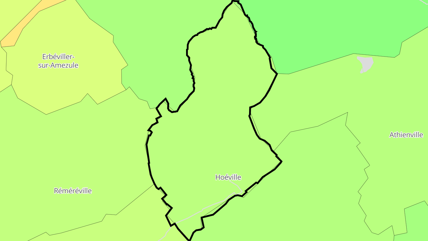 Carte des prix de l'immobilier Hoéville