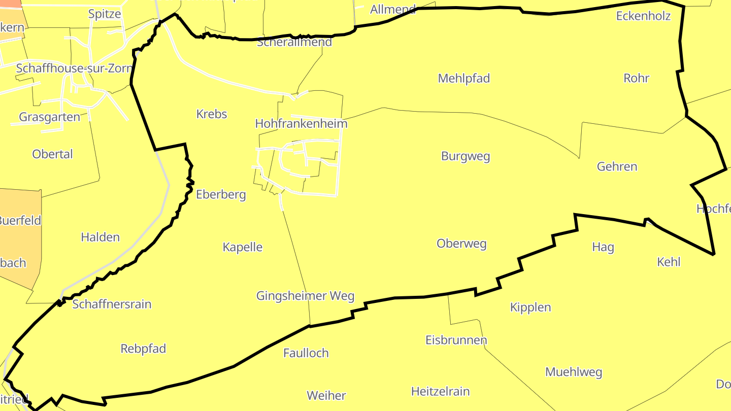 Carte des prix de l'immobilier Hohfrankenheim