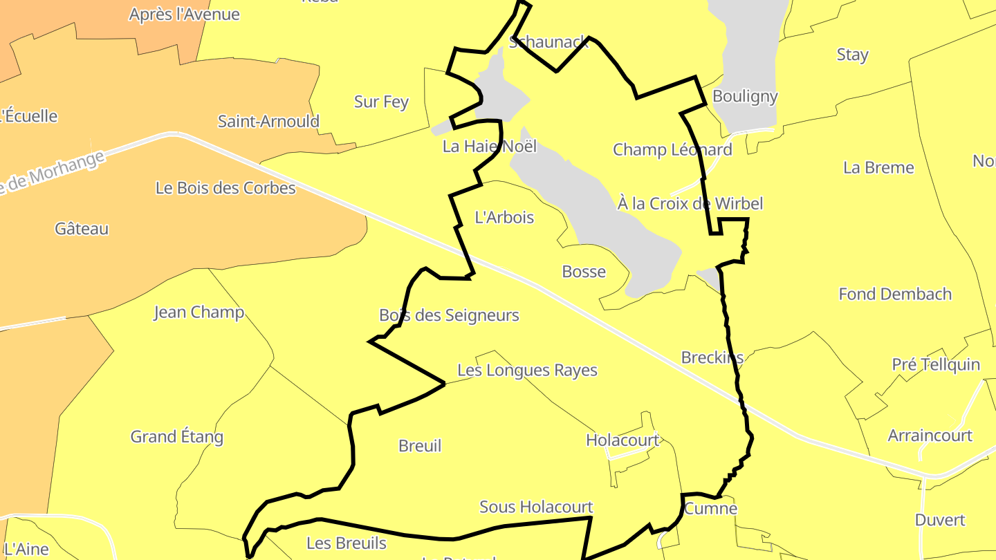 Carte des prix de l'immobilier Holacourt