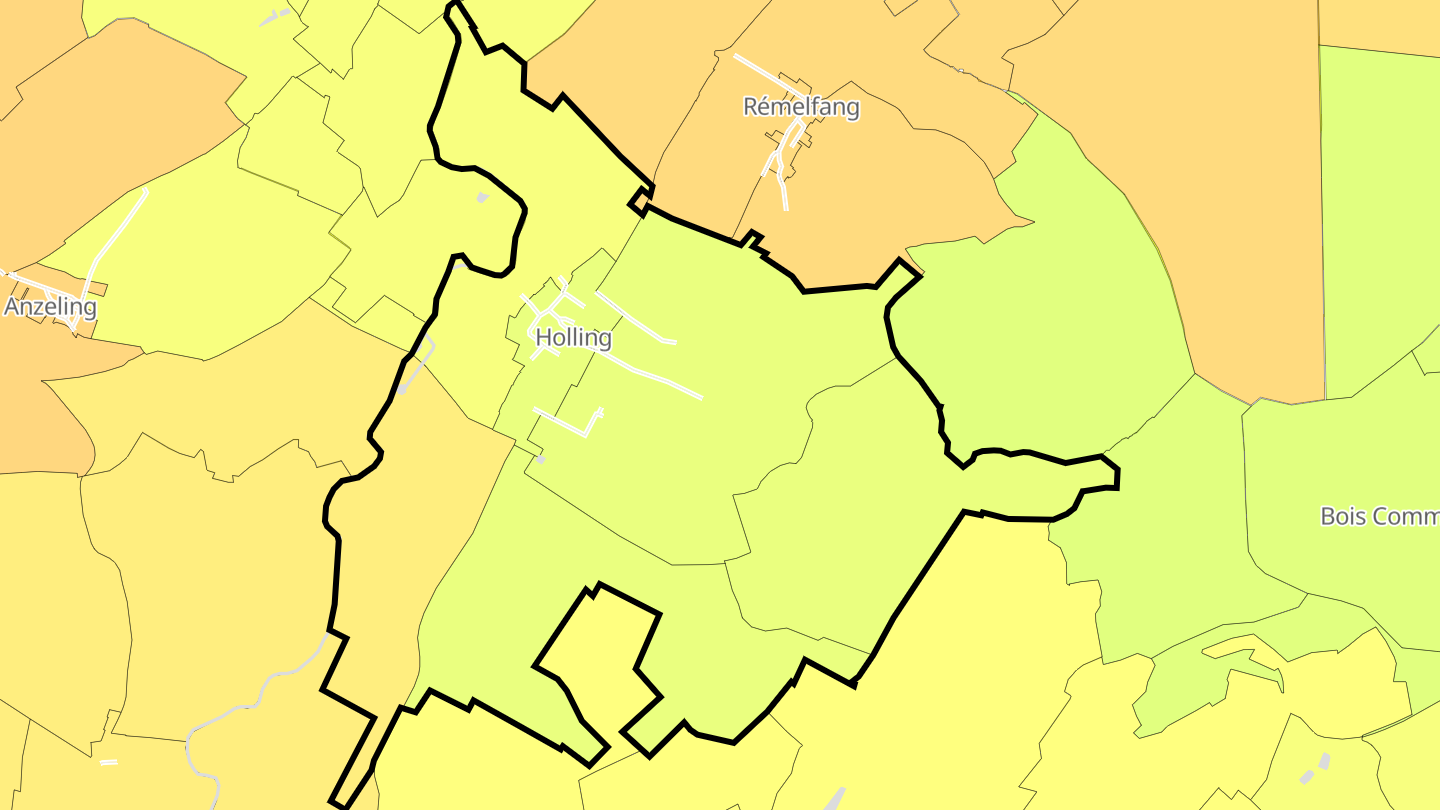 Carte des prix de l'immobilier Holling