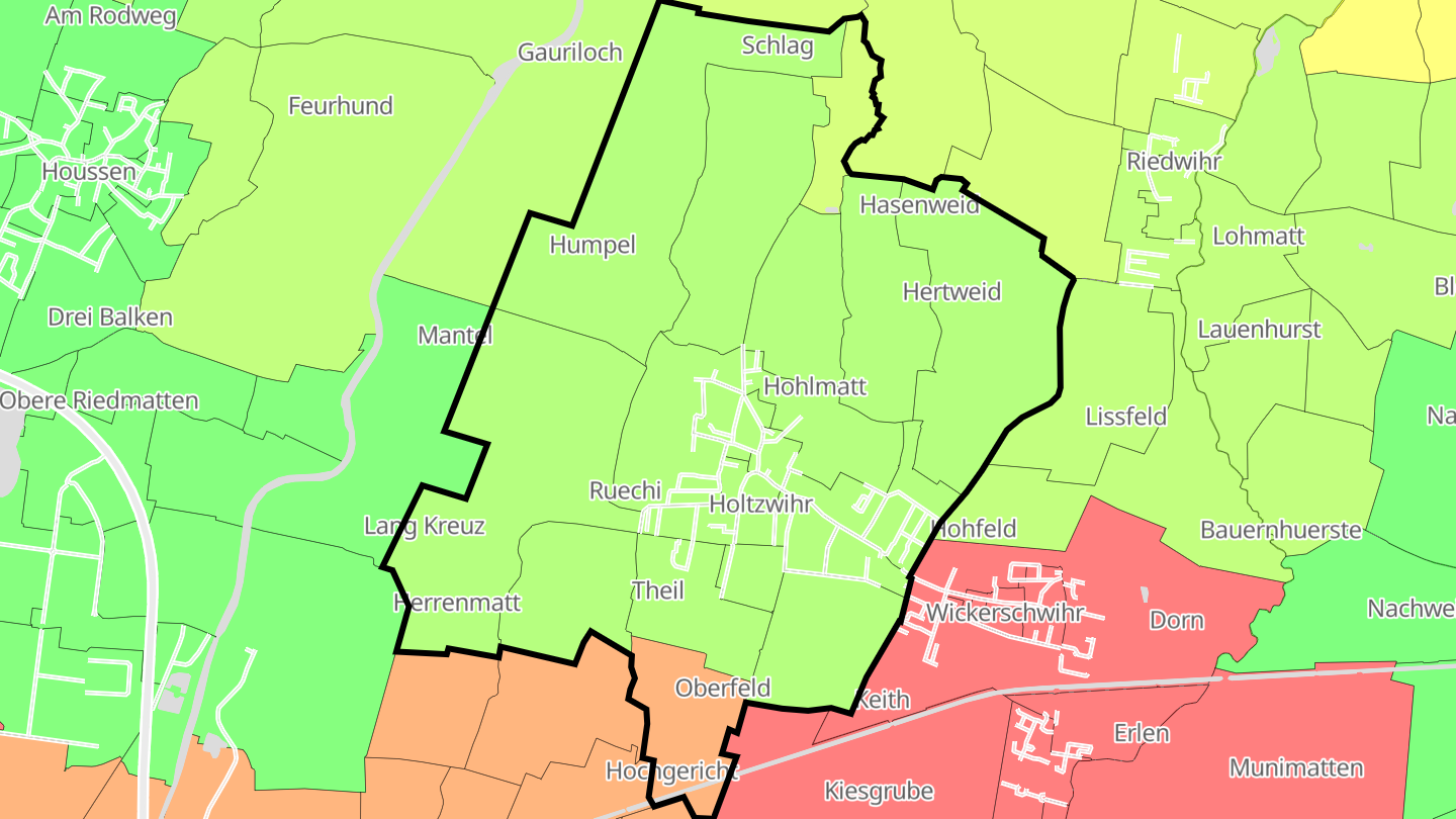Carte des prix de l'immobilier Holtzwihr