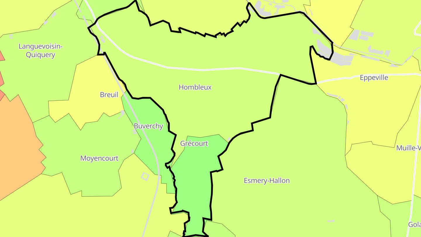 Carte des prix de l'immobilier Hombleux