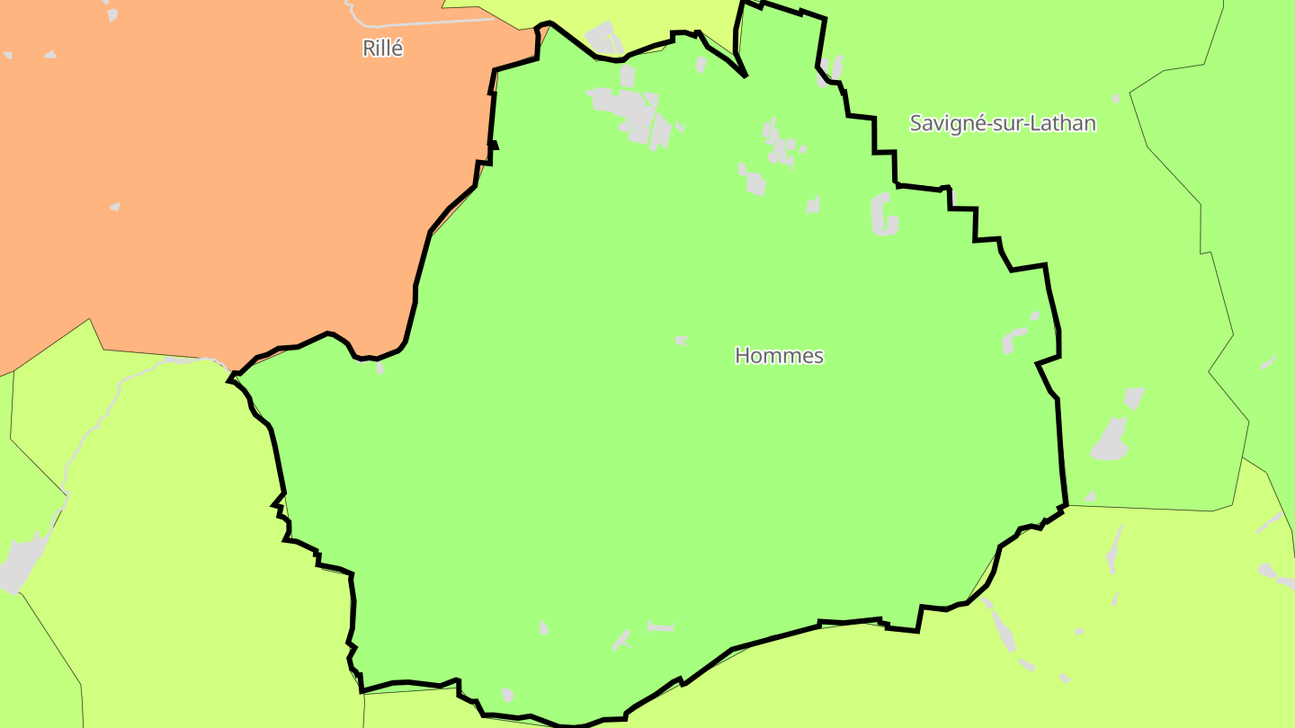 Carte des prix de l'immobilier Hommes